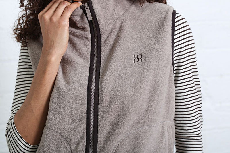 Rant & Rave Tilly Fleece Vest | Taupe RLX-236