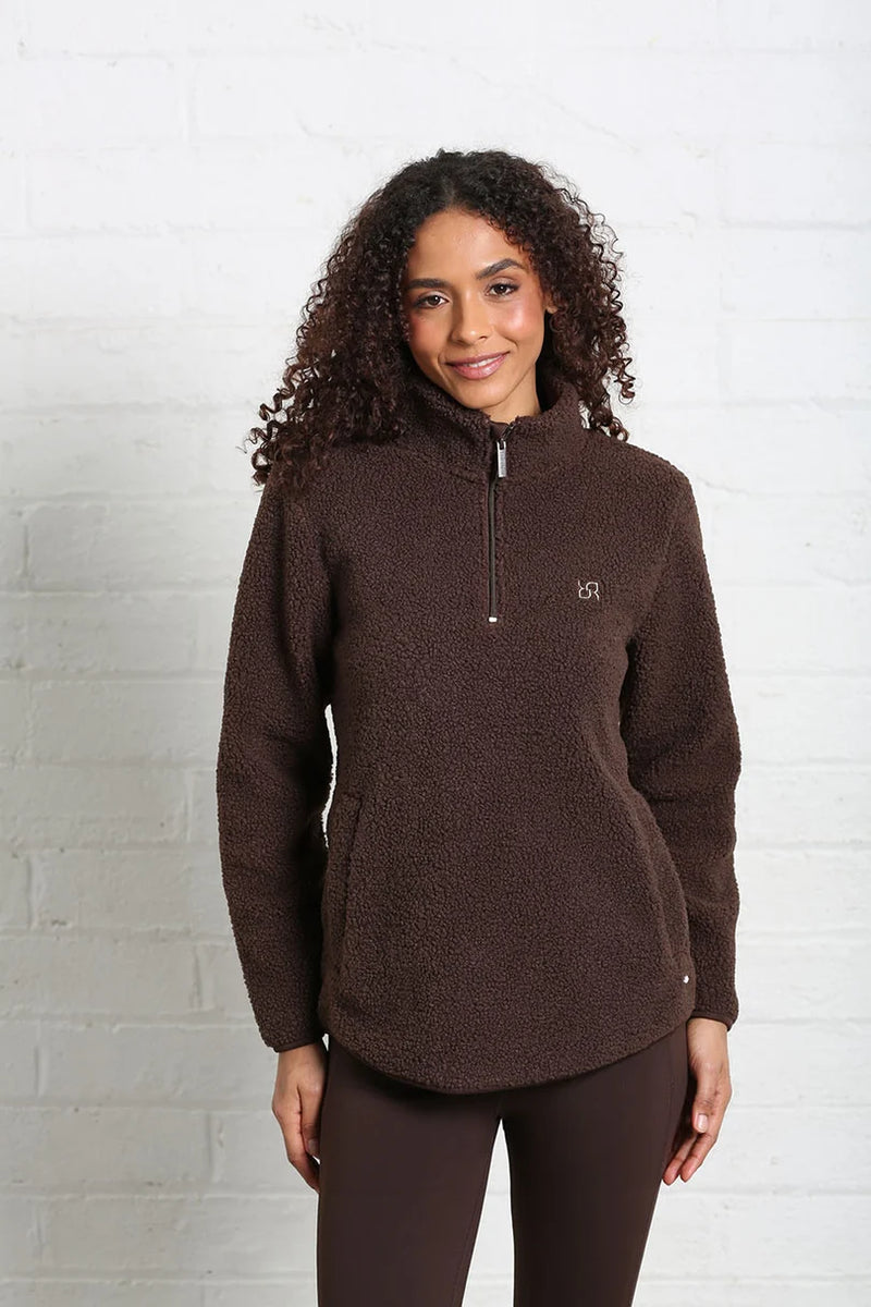 Rant & Rave Gia Half Zip Fleece Top – Women's Teddy Borg | Chocolate  RLX-237