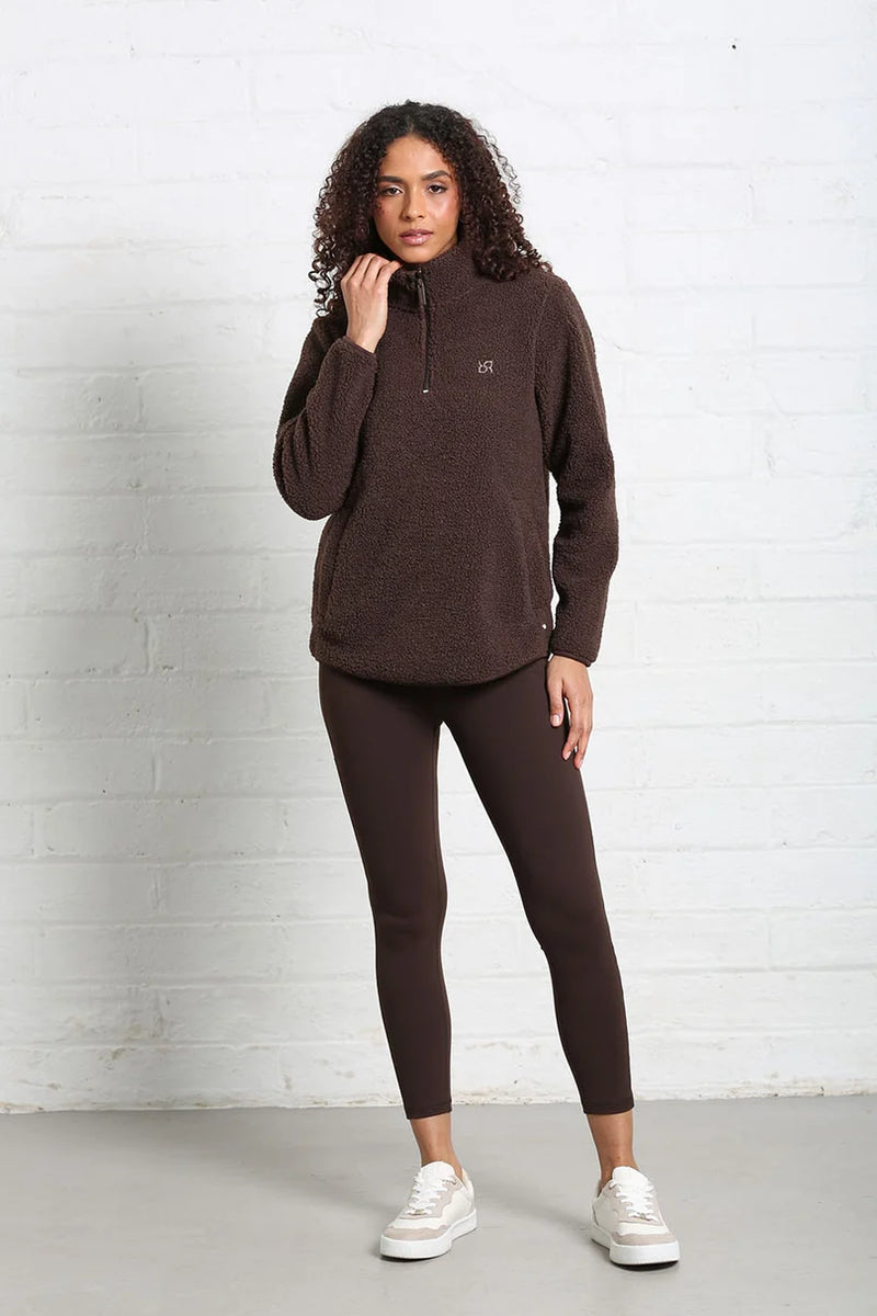 Rant & Rave Gia Half Zip Fleece Top – Women's Teddy Borg | Chocolate  RLX-237