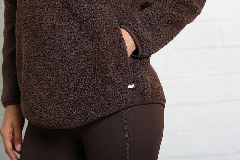 Rant & Rave Gia Half Zip Fleece Top – Women's Teddy Borg | Chocolate  RLX-237