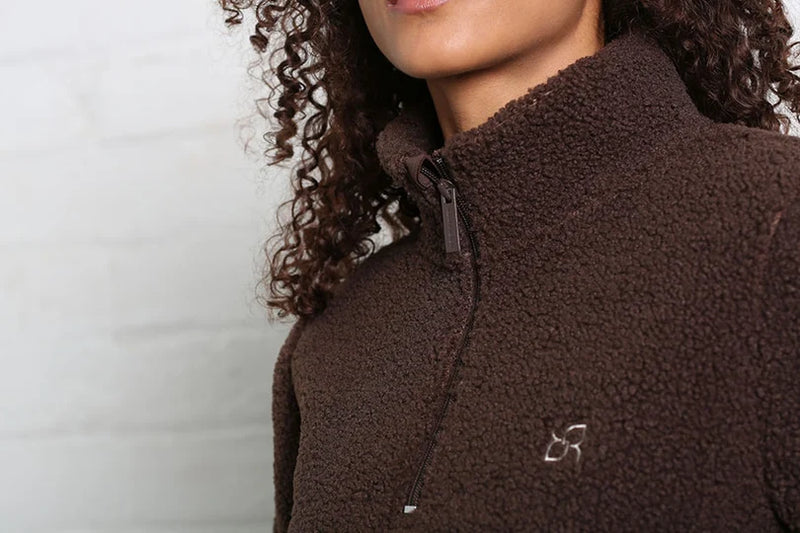 Rant & Rave Gia Half Zip Fleece Top – Women's Teddy Borg | Chocolate  RLX-237