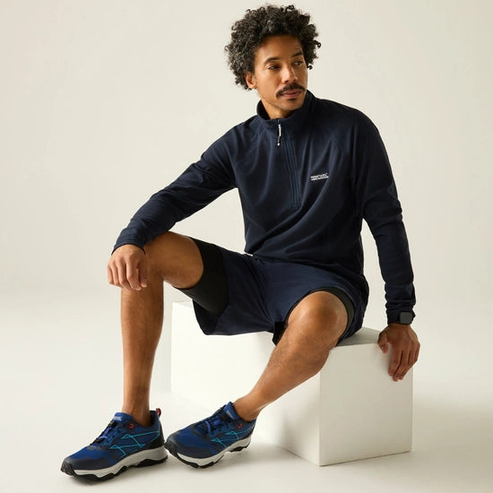 Regatta Men's Montes Lightweight Half Zip Fleece | Navy  RMA212