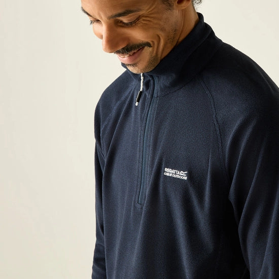 Regatta Men's Montes Lightweight Half Zip Fleece | Navy  RMA212