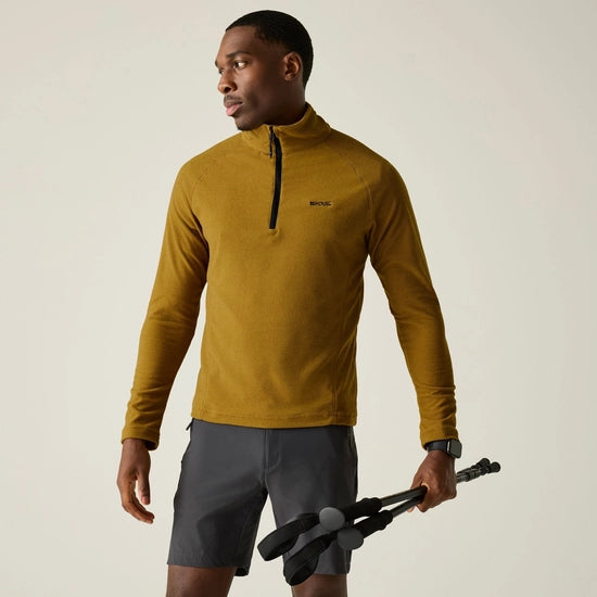 Regatta Men's Montes Lightweight Half Zip Fleece | Wood Brown RMA212