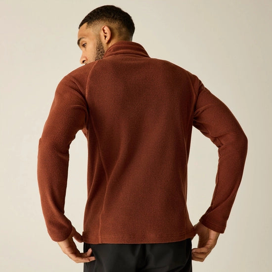 Regatta – Kenger Men's Honeycomb Fleece Zip Neck | Henna RMA307