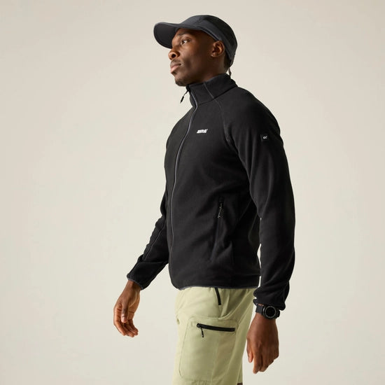 Regatta Men's Hadfield Full Zip Fleece | Black RMA502