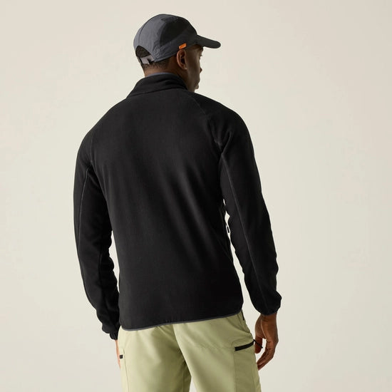Regatta Men's Hadfield Full Zip Fleece | Black RMA502