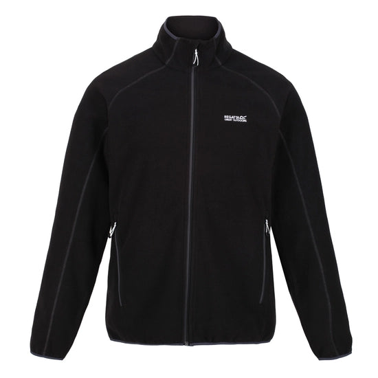 Regatta Men's Hadfield Full Zip Fleece | Black RMA502