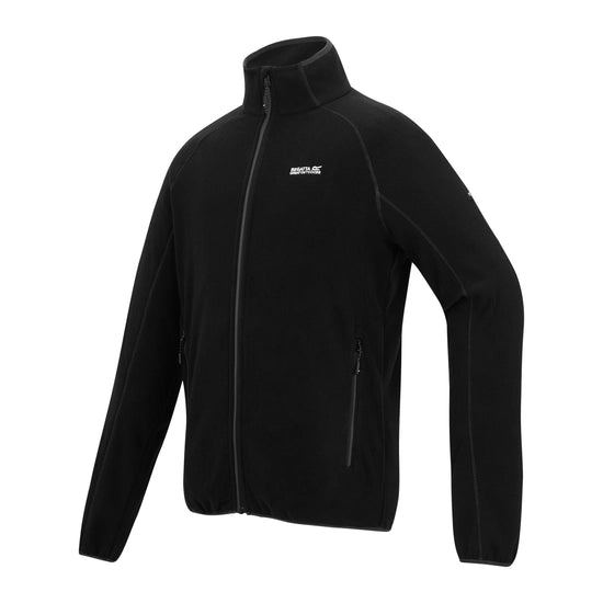 Regatta Men's Hadfield Full Zip Fleece | Black RMA502