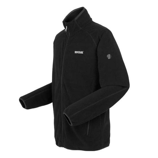 Regatta Men's Hadfield Full Zip Fleece | Black RMA502