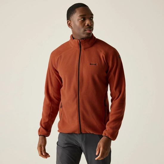 Regatta Men's Hadfield Full Zip Fleece | Brick Red RMA502