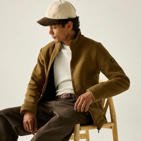 Regatta Garrian II Full Zip Fleece | Rich Tan/Black RMA526