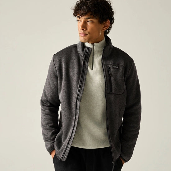 Regatta Barlee Full Zip Fleece | Black RMA659