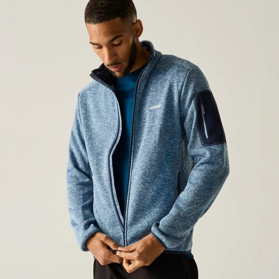 Regatta Newhill Full Zip Fleece | Dusky Blue RMA671