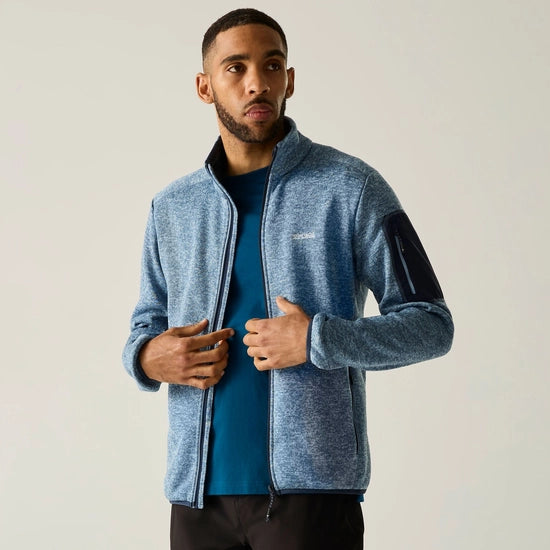 Regatta Newhill Full Zip Fleece | Dusky Blue RMA671