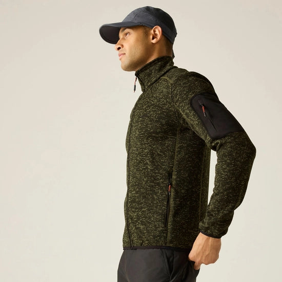 Regatta Newhill Full Zip Fleece | Dark Khaki RMA671