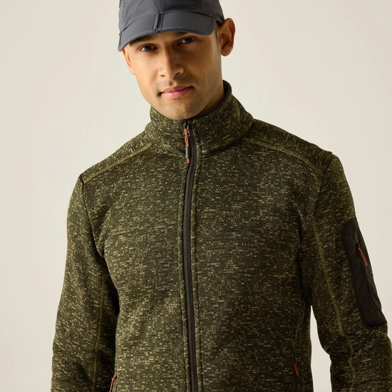 Regatta Newhill Full Zip Fleece | Dark Khaki RMA671