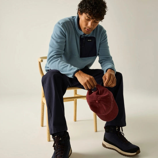 Regatta Frankie Half Zip Fleece | Dusky Blue/ Navy RMA684