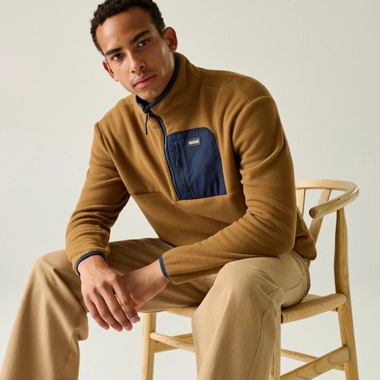 Regatta Frankie Half Zip Fleece | Tan RMA684