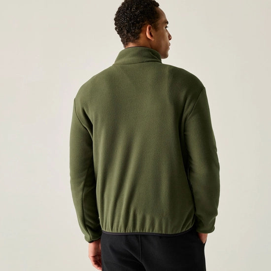 Regatta Frankie Half Zip Fleece | Dark Khaki Black RMA684