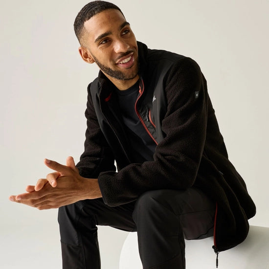 Regatta Morran Water Resistant Full Zip Fleece | Black RMA710