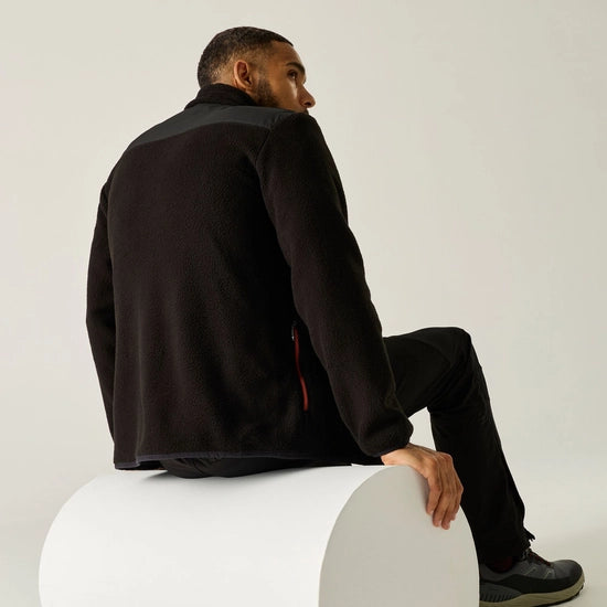 Regatta Morran Water Resistant Full Zip Fleece | Black RMA710