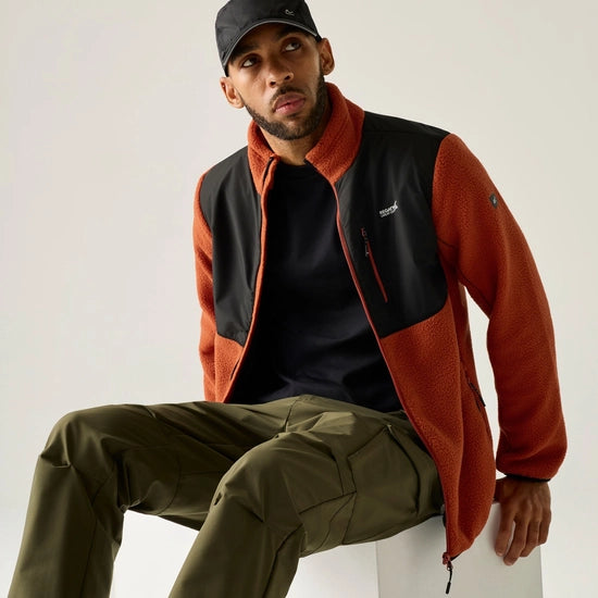 Regatta Morran Water Resistant Full Zip Fleece | Rooibos Tea RMA710
