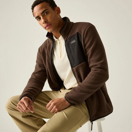 Regatta Frankie Borg Full Zip Fleece | Ground Coffee RMA715