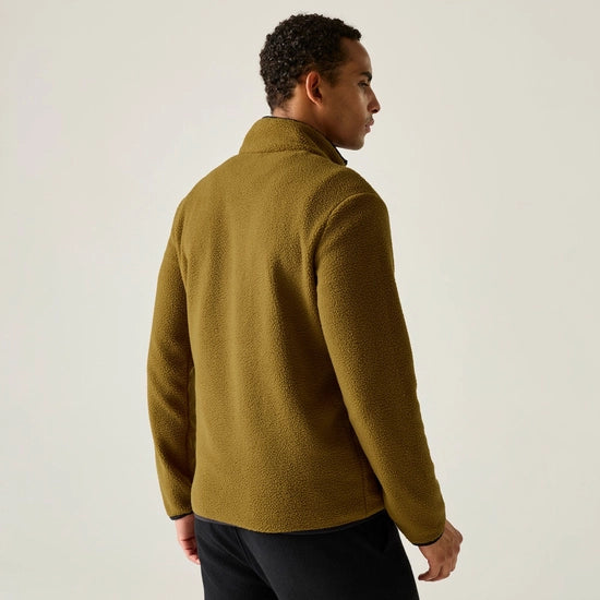 Regatta Frankie Borg Half Zip Fleece | Rich Tan/Black RMA718