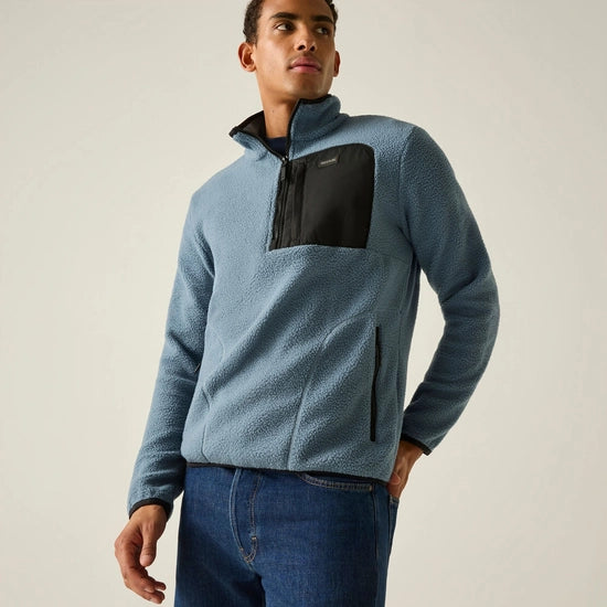 Regatta Frankie Borg Half Zip Fleece | Grey Mirage RMA718