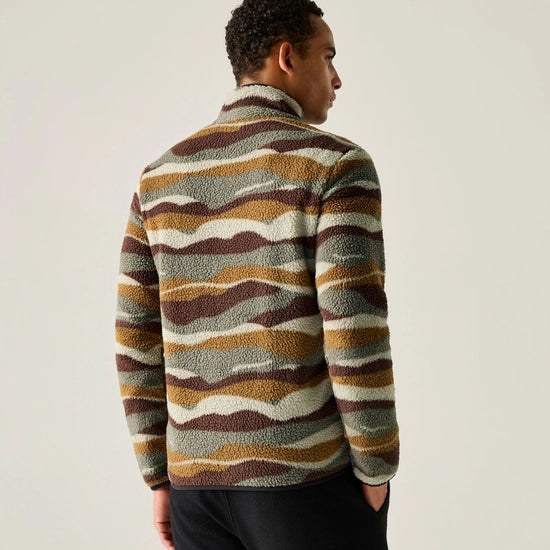 Regatta Frankie Borg Half Zip Fleece | Ground Coffee/Mountain Range RMA718
