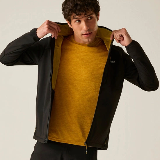 Regatta Moutdale Shell Zip Jacket | Black/wood Brown RML282
