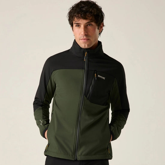 Regatta Moutdale Shell Zip Jacket | Khaki/Black RML282