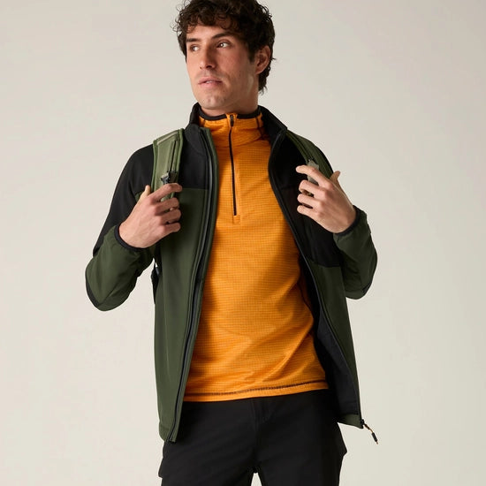 Regatta Moutdale Shell Zip Jacket | Khaki/Black RML282
