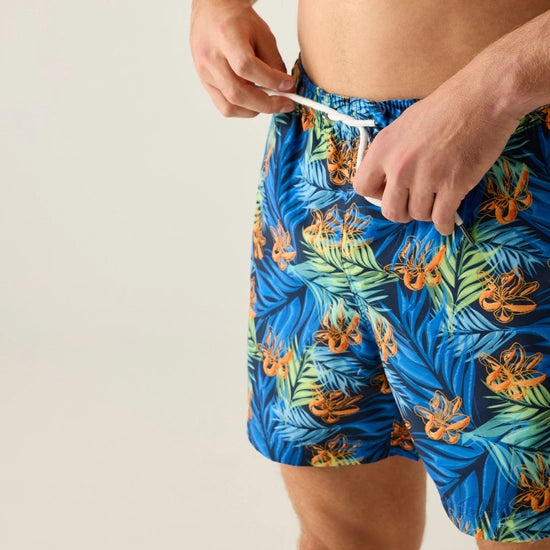 Regatta Loras Men's Swim Shorts| Navy Tropical RMM014