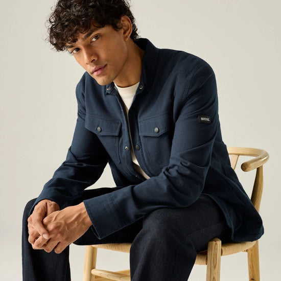 Regatta Spennith Shacket | Navy Dusky Blue RMS222