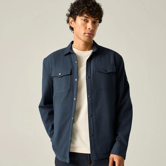 Regatta Spennith Shacket | Navy Dusky Blue RMS222
