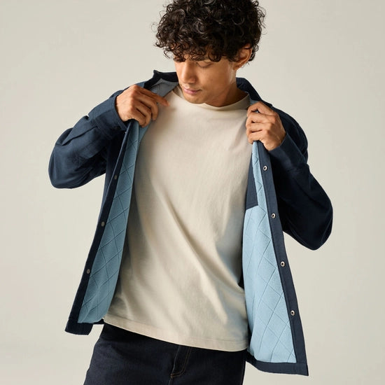 Regatta Spennith Shacket | Navy Dusky Blue RMS222