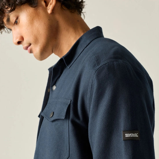 Regatta Spennith Shacket | Navy Dusky Blue RMS222