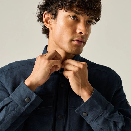 Regatta Spennith Shacket | Navy Dusky Blue RMS222