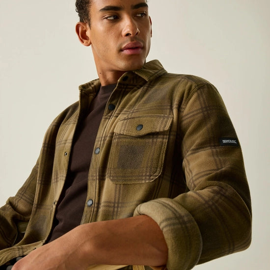 Regatta Frankie Men's Fleece Shirt | Tan RMS230