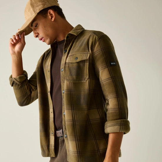 Regatta Frankie Men's Fleece Shirt | Tan RMS230