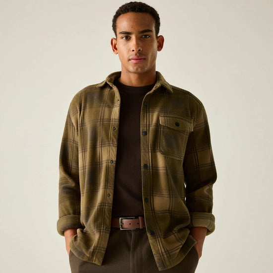 Regatta Frankie Men's Fleece Shirt | Tan RMS230