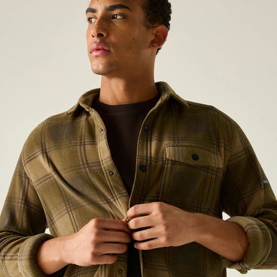 Regatta Frankie Men's Fleece Shirt | Tan RMS230