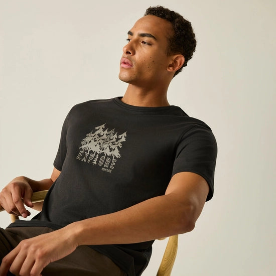 Regatta Cline IX Men's Graphic Tee | Black RMT296