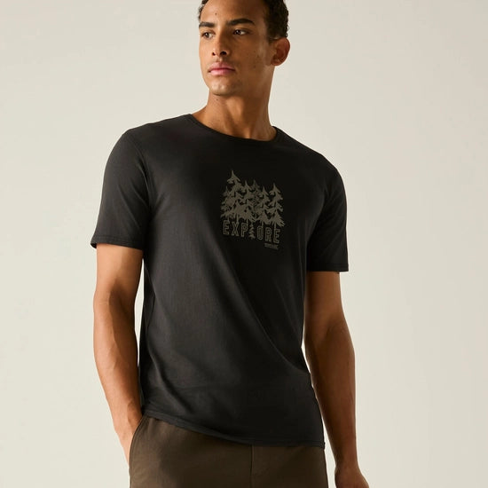 Regatta Cline IX Men's Graphic Tee | Black RMT296