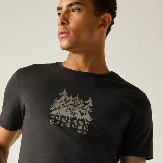Regatta Cline IX Men's Graphic Tee | Black RMT296