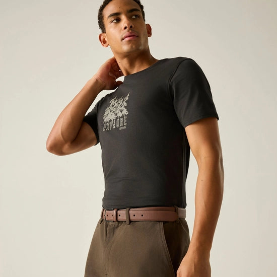 Regatta Cline IX Men's Graphic Tee | Black RMT296