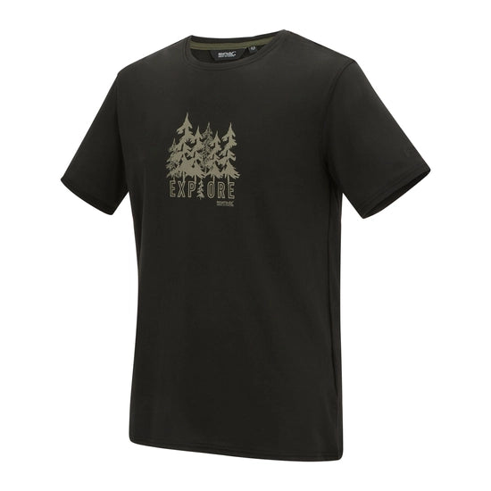 Regatta Cline IX Men's Graphic Tee | Black RMT296