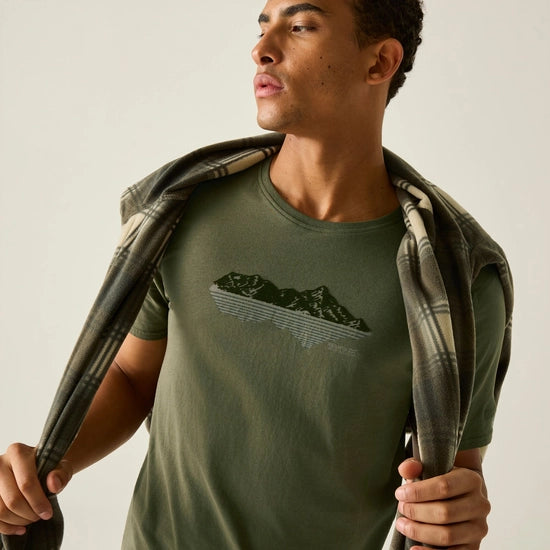 Regatta Cline IX Men's Graphic Tee | Khaki RMT296